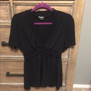 Black Ruffle top
